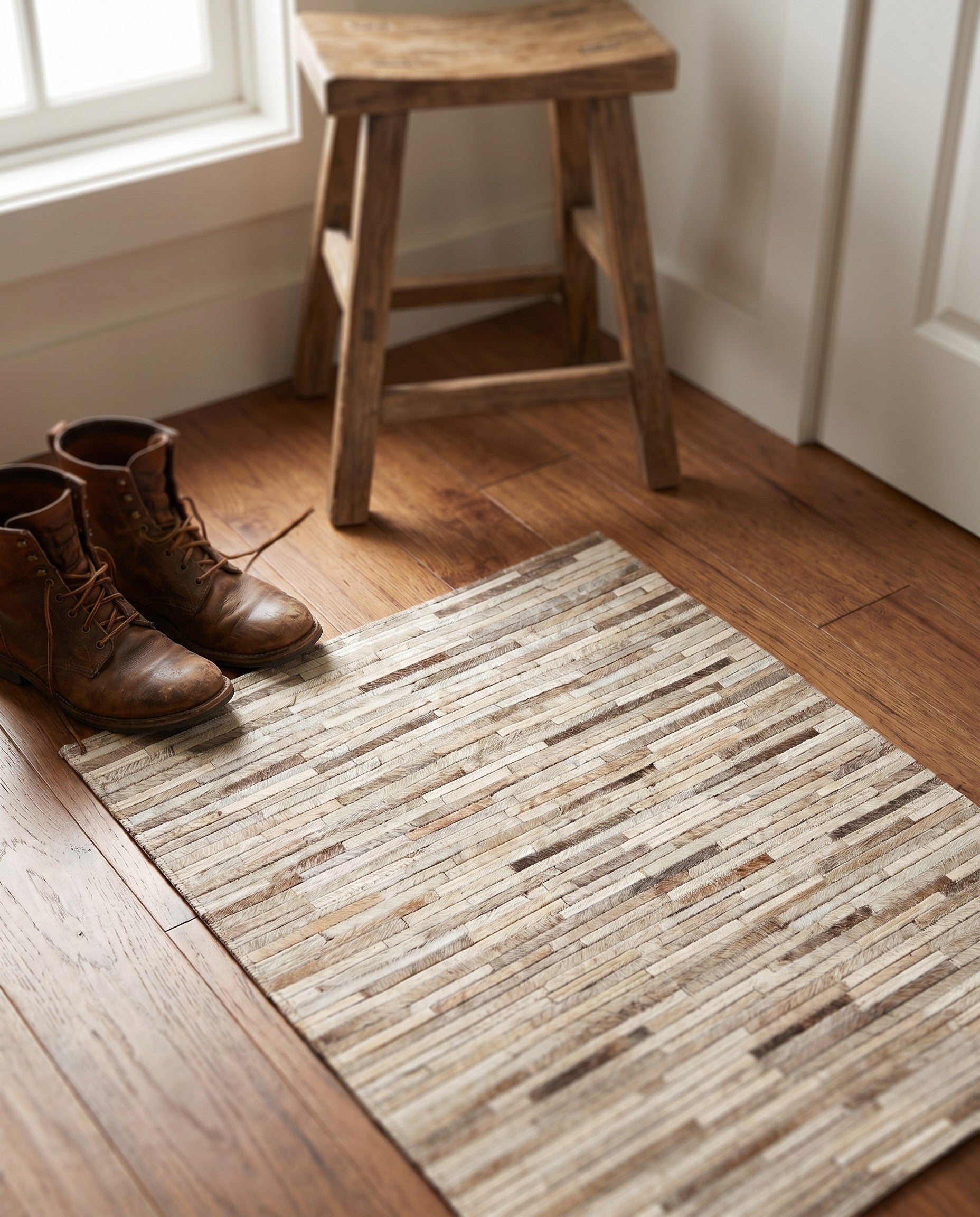 2' 2 x 3' 3 Cowhide Rug