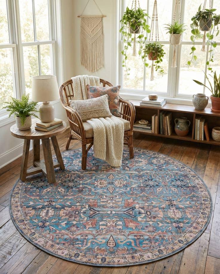 Detail image of 5' 3 x 5' 3 Nostalgia Round Rug