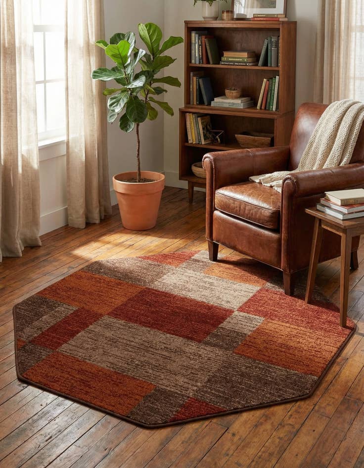 Detail image of 5' 3 x 5' 3 Equinox Octagon Rug