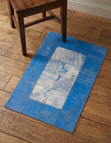 2' x 3' Cowhide Leather Rug