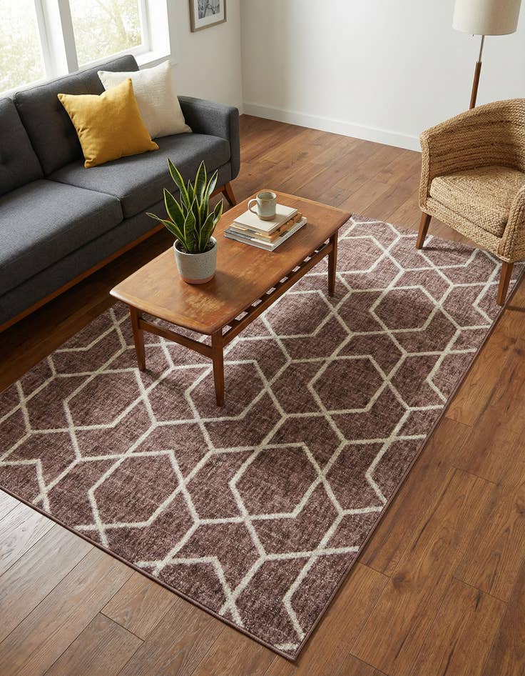 Detail image of 4' x 6' Eco Trellis Rug