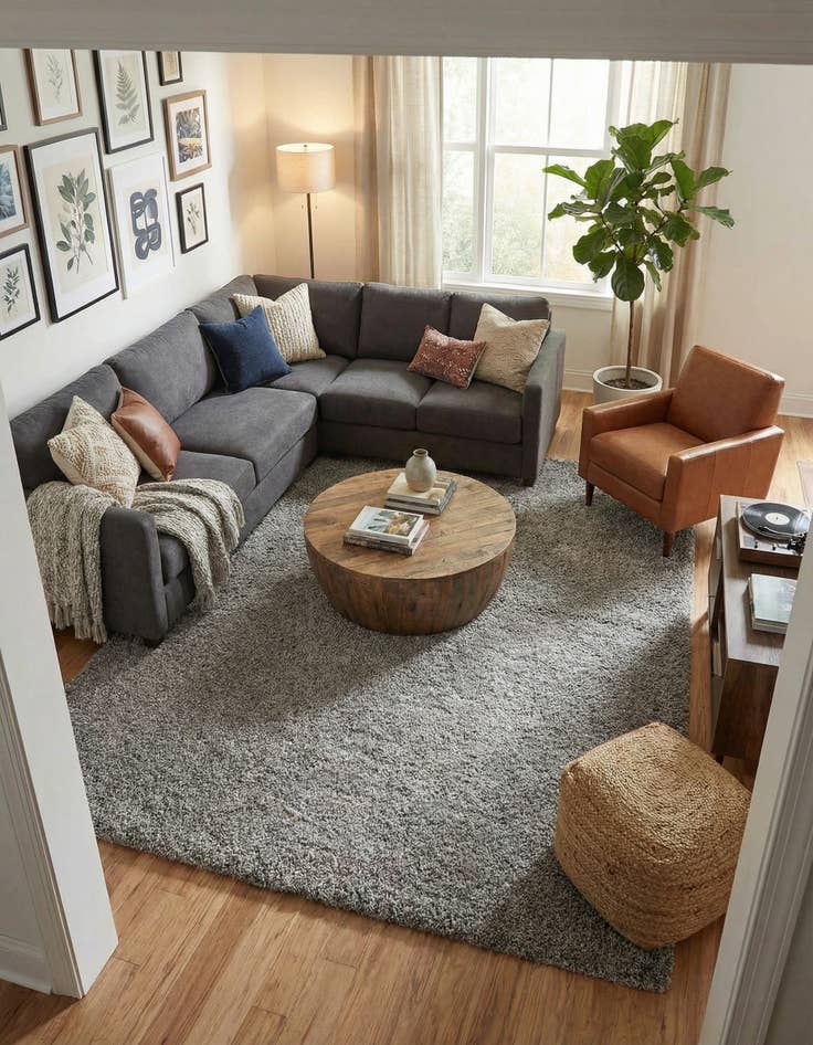 Detail image of 9' x 12' Solid Shag Rug