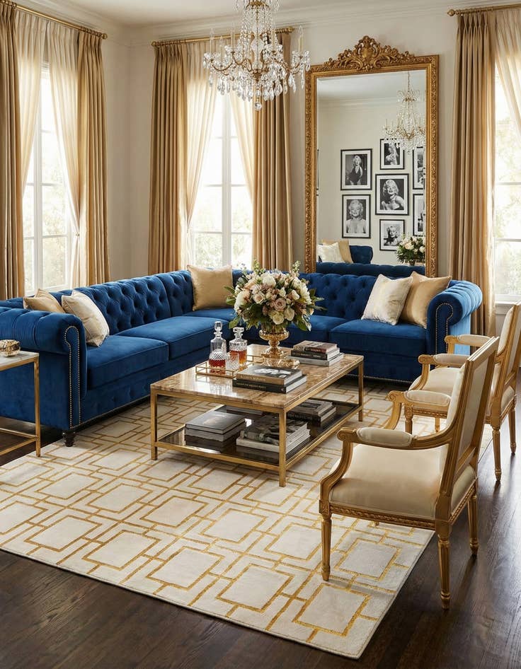 Detail image of 10' x 14'  Marilyn Monroe&trade; Glam Deco Rug