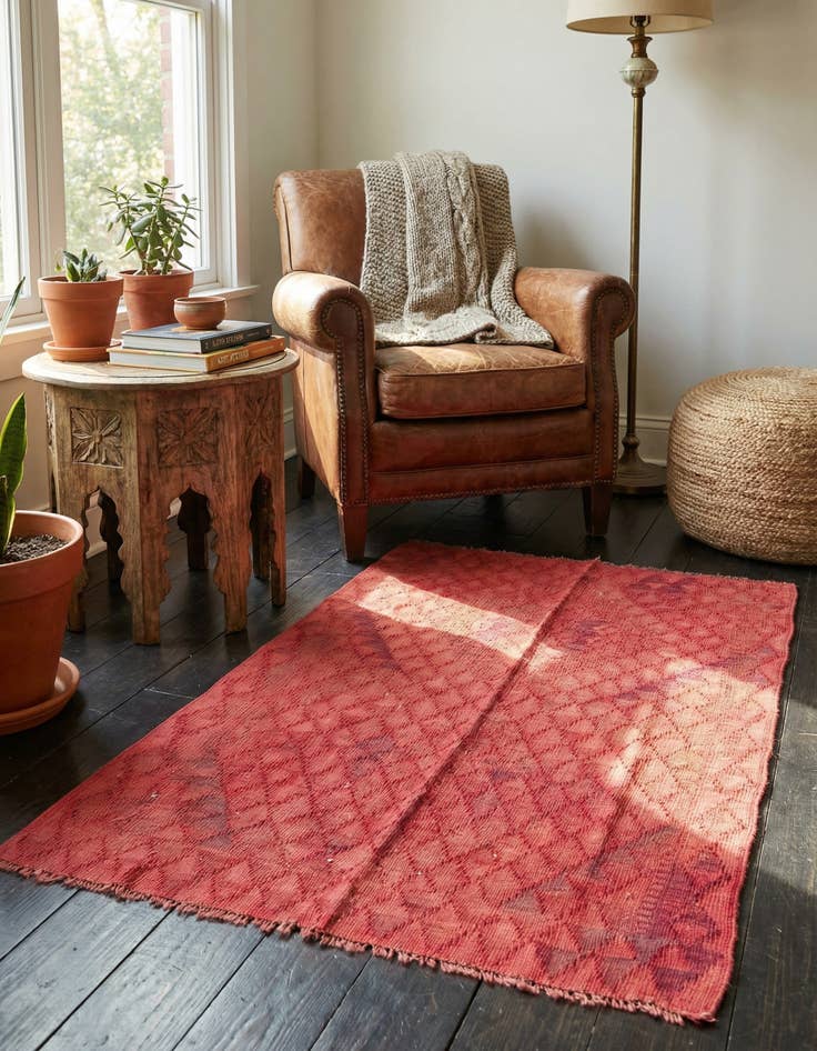 Detail image of 2' 7 x 3' 10 Hand Woven Kilim Fars Rug