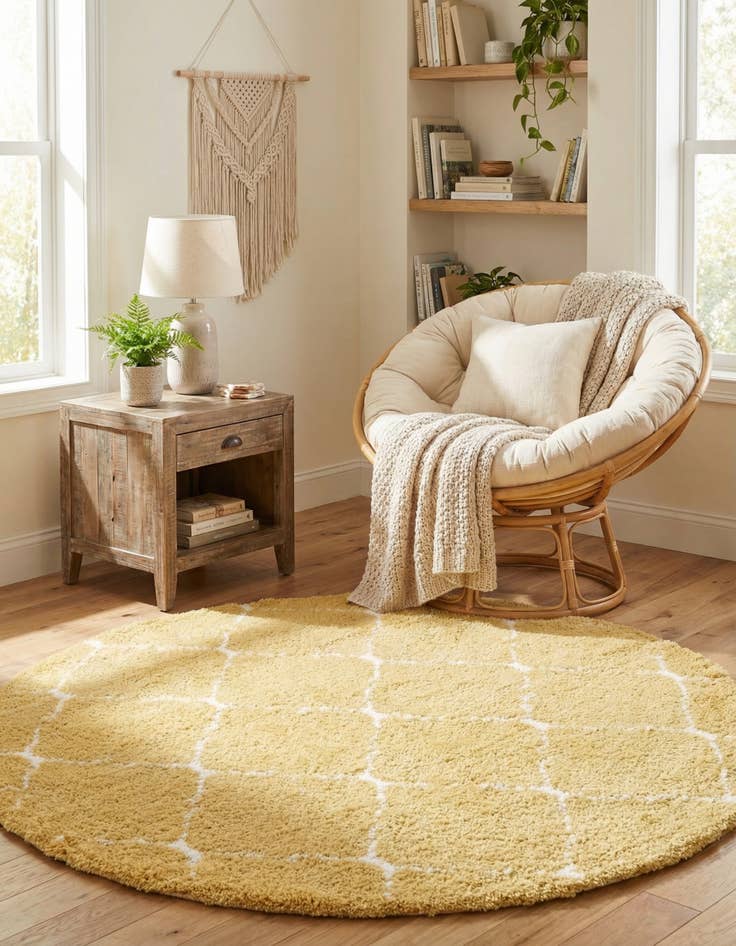 Detail image of 8' x 8' Marrakesh Shag Round Rug