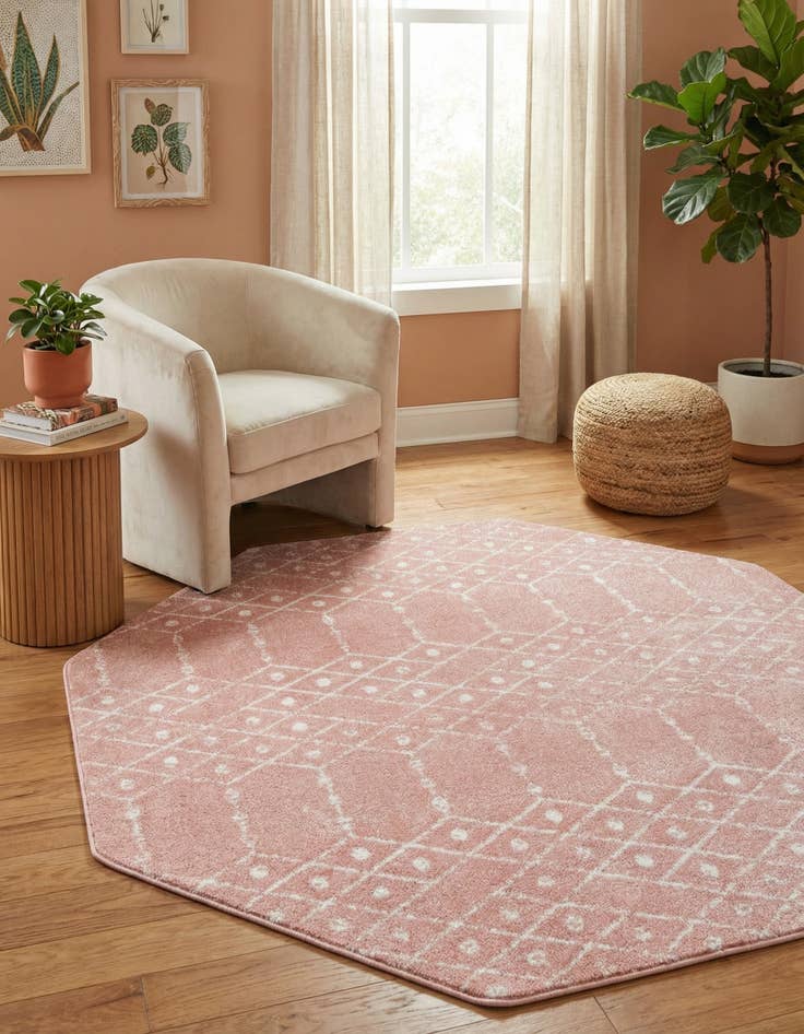 Detail image of 7' 10 x 7' 10 Paxon Trellis Octagon Rug