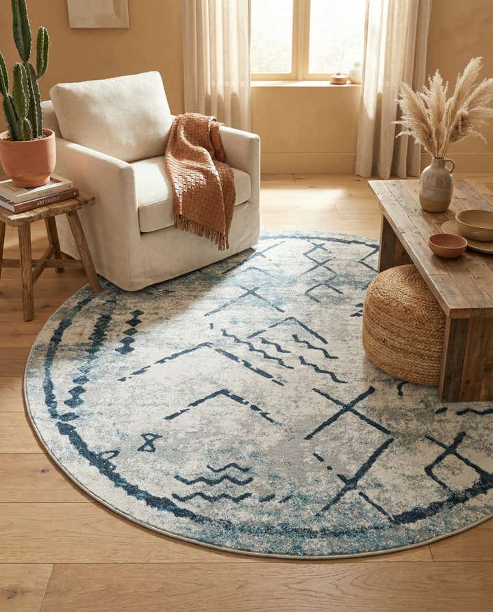 7' 10 x 7' 10 Kamala Washable Round Rug
