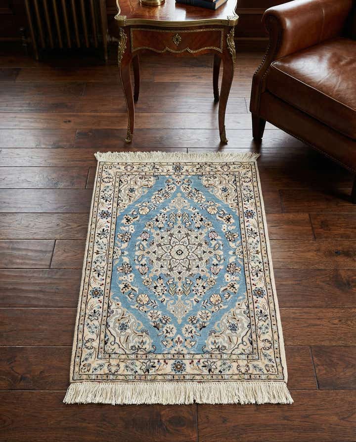2' x 2' 11 Hand Knotted Nain Rug