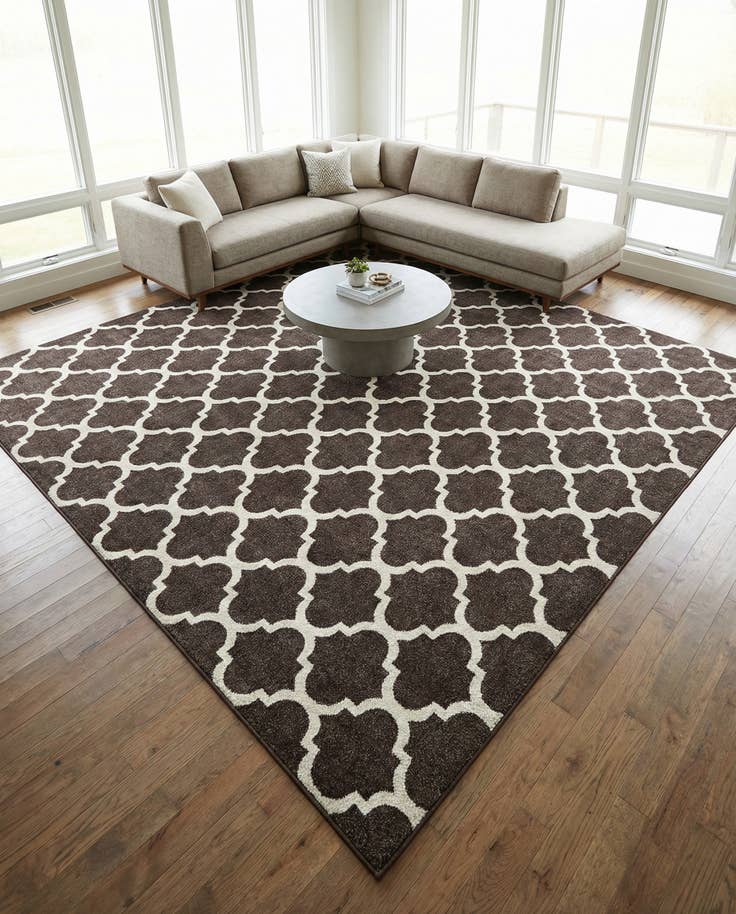 Detail image of 10' x 10' Lattice Square Rug