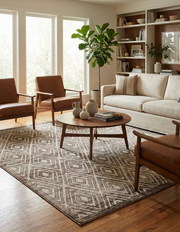 Detail image of  7' 10 x 7' 10 Hermitage Square Rug