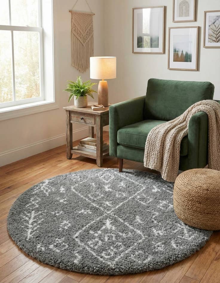 Detail image of 5' 3 x 5' 3 Marrakesh Shag Round Rug