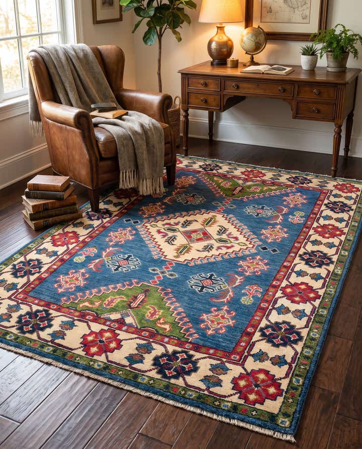 3' 3 x 4' 7 Hand Knotted Kazak Rug