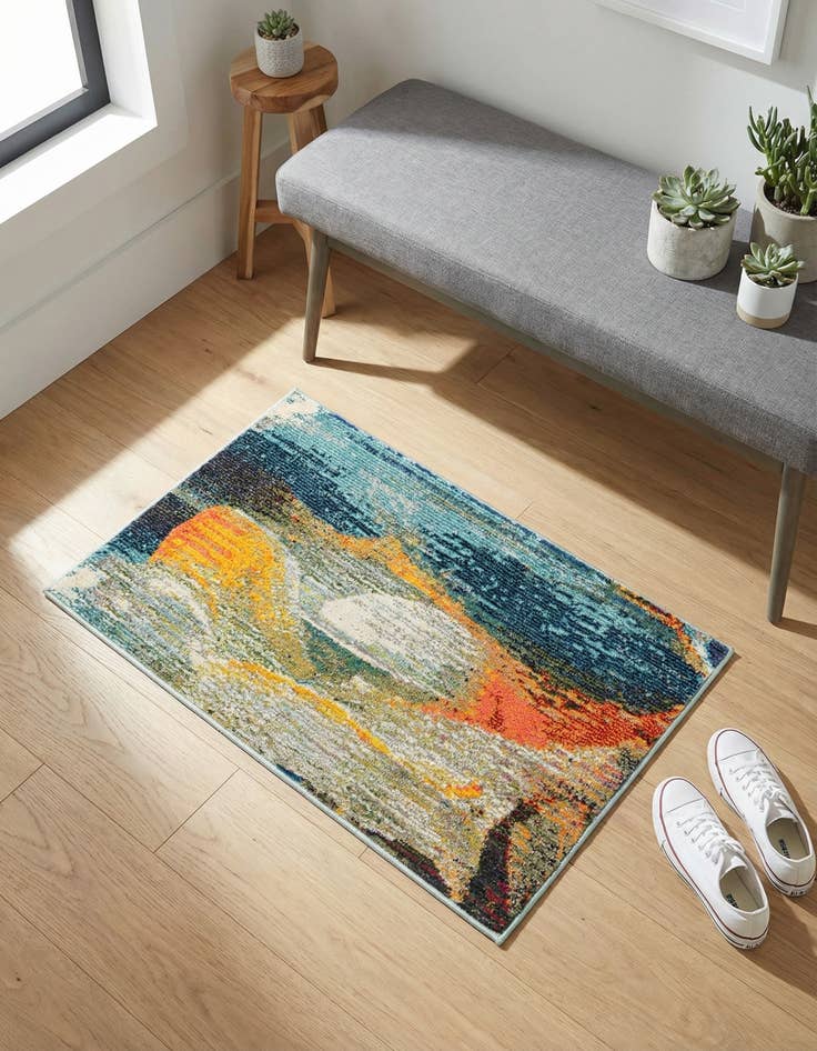 Detail image of 2' x 3'  Washable Haerfest Rug
