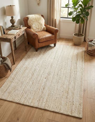 5' 1 x 8' Handmade Braided Jute Rug