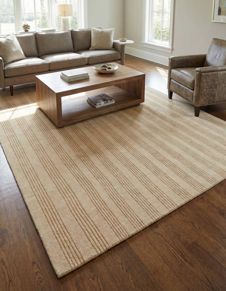 Detail image of  6' 1 x 9' Jill Zarin Striped Wool Rug