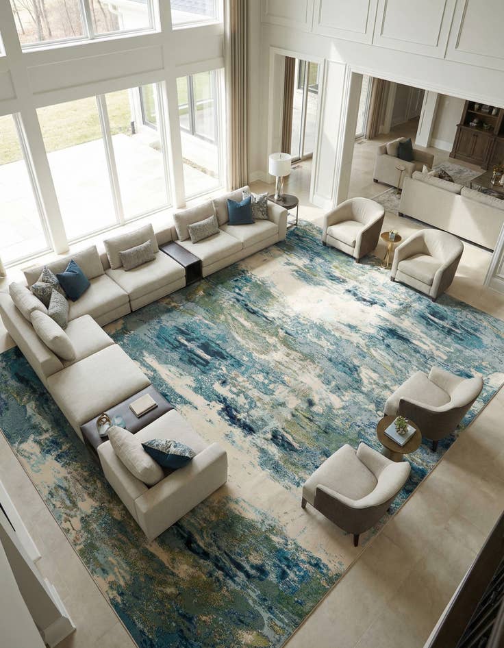 Detail image of 10' 6 x 16' 5  Washable Spectrum Rug