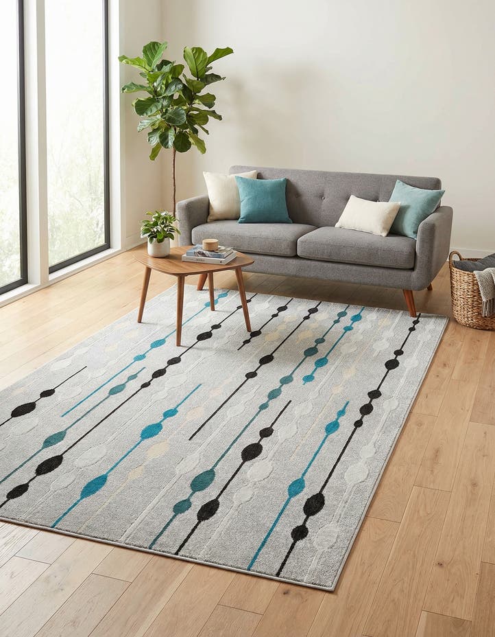 5' x 8' Easy-Clean Modern Indoor / Outdoor...