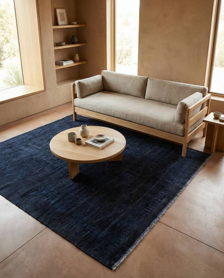 Detail image of 4' 9 x 7' Hand Knotted Moroccan Wool Rug