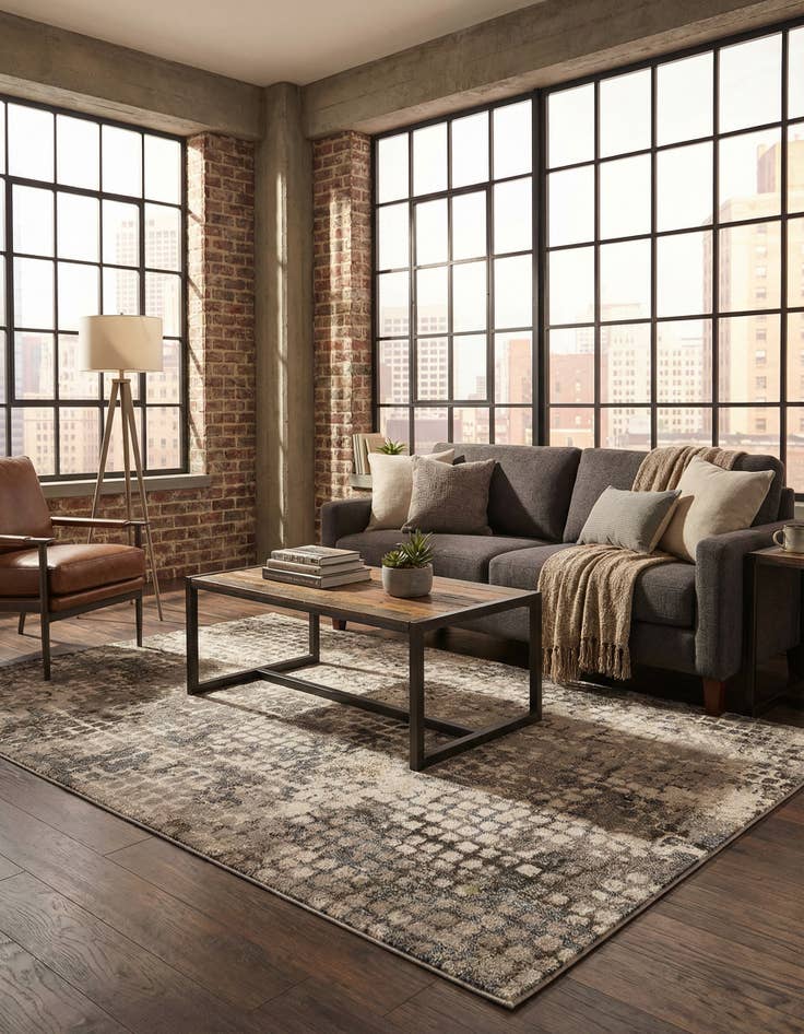 Detail image of 5' x 8' Washable Theia Rug