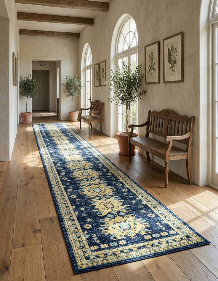 Detail image of 3' x 16' 5 Heris Runner Rug