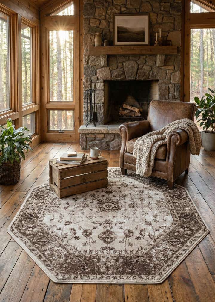 5' 3 x 5' 3 Nepal Octagon Rug