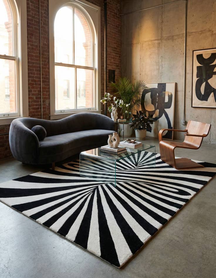 Detail image of 6' 1 x 9' Vortex Wool Rug