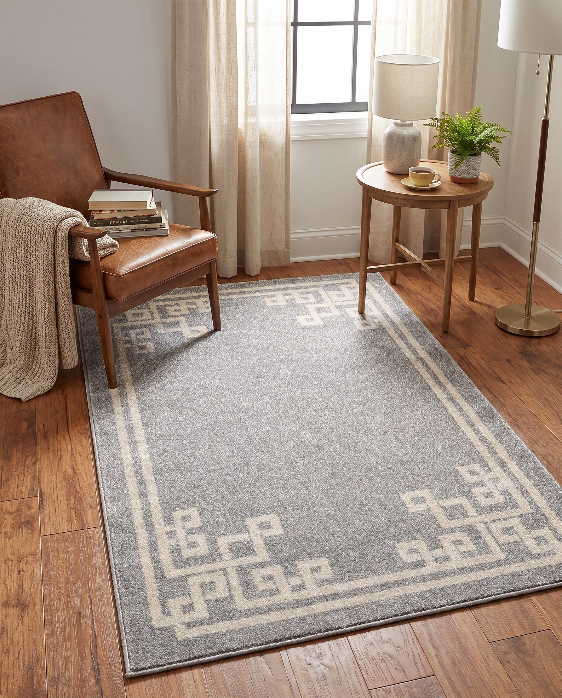 3' 3 x 5' 3 Greek Key Rug