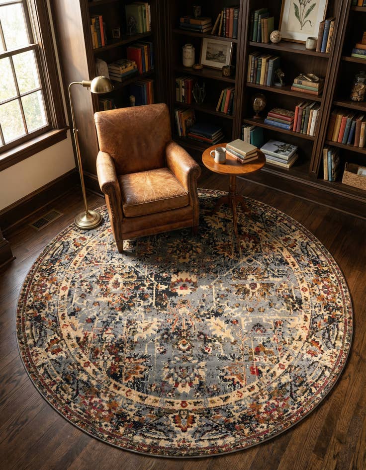 Detail image of 7' x 7' Saturn Round Rug