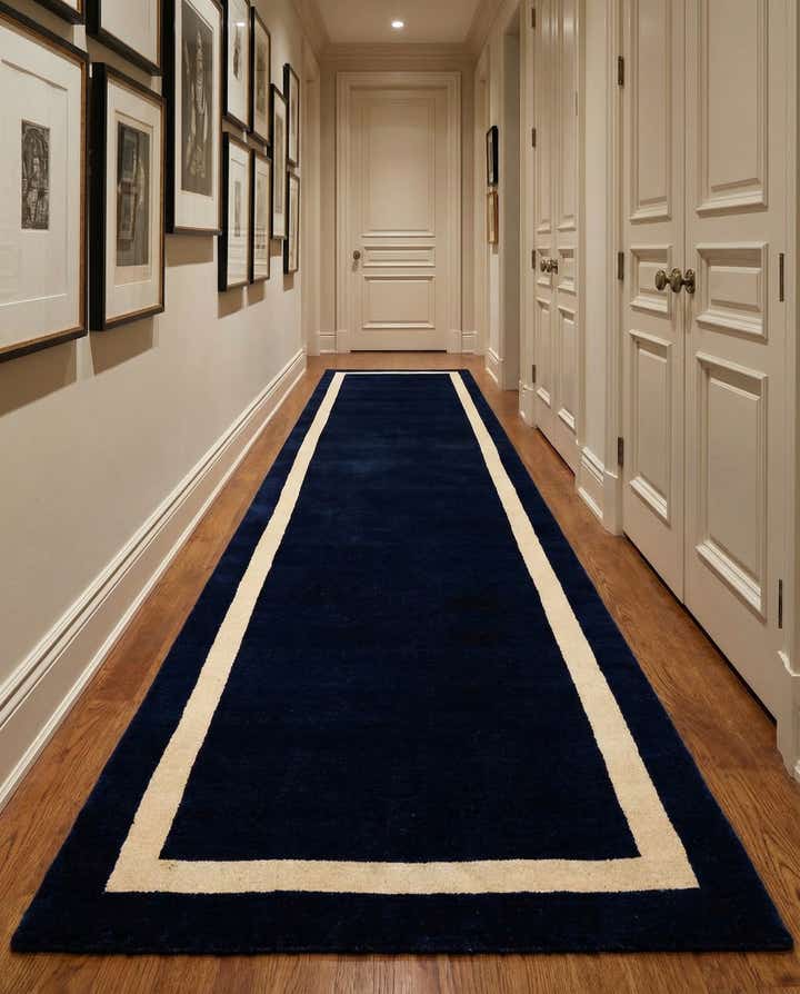 3' 3 x 12' Jill Zarin Border Wool Runner Rug