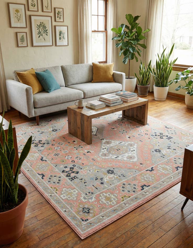 Detail image of 7' 10 x 7' 10 Kamala Washable Square Rug