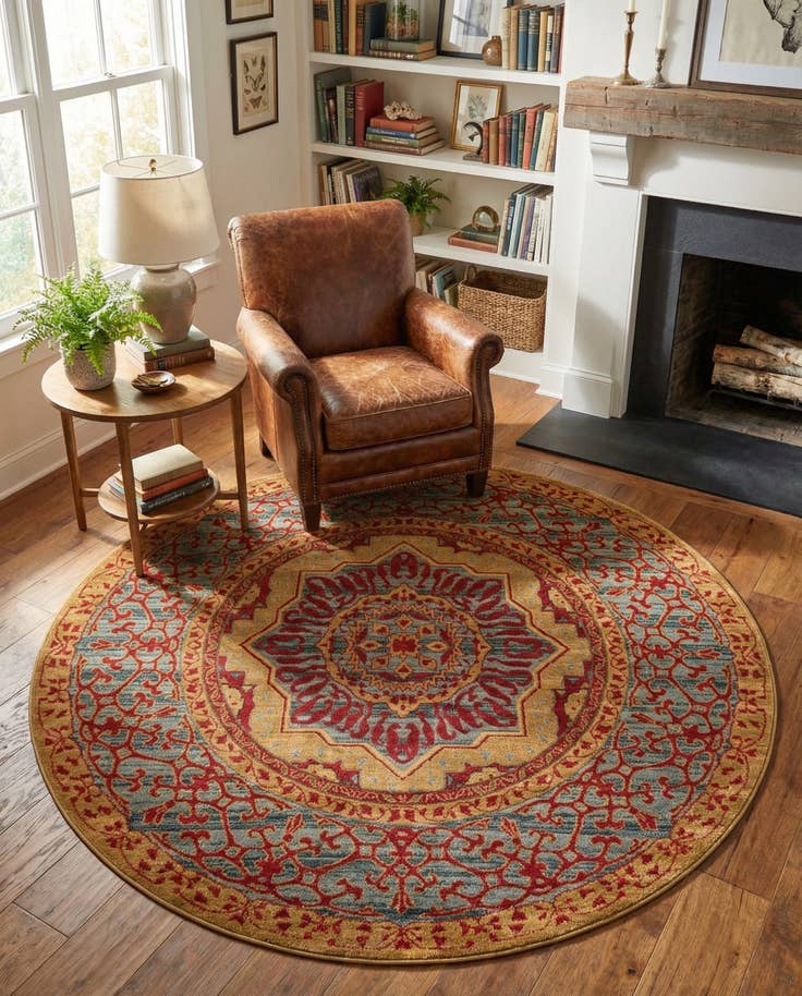 Detail image of 6' x 6' Amina Round Rug