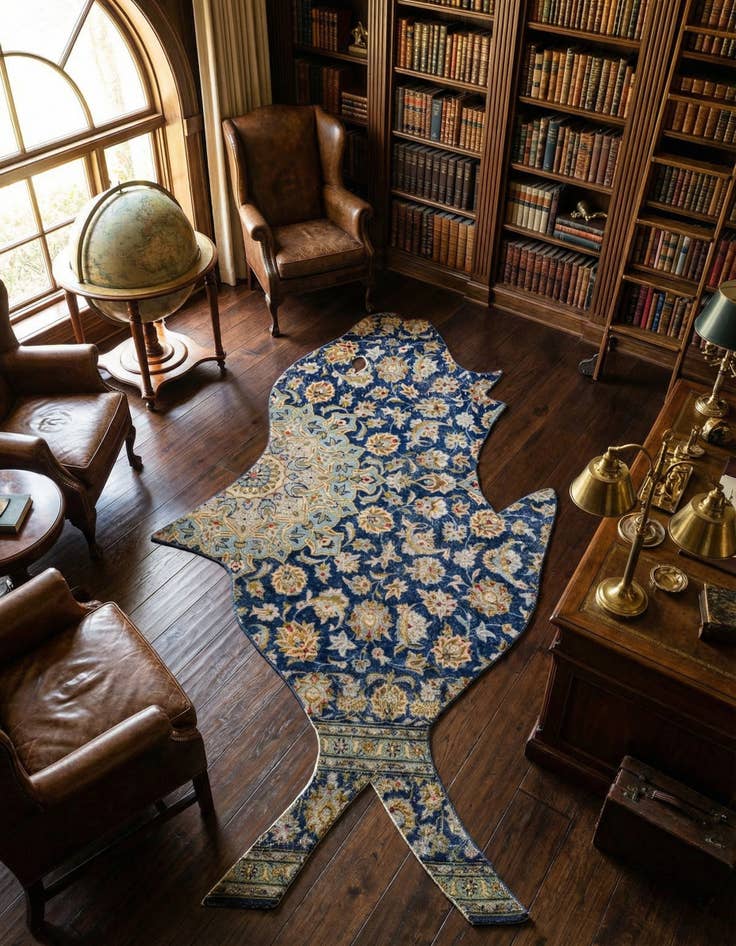 Detail image of 4' 2 x 6' 9 Hand Knotted Ultra Vintage Persian Wool Rug