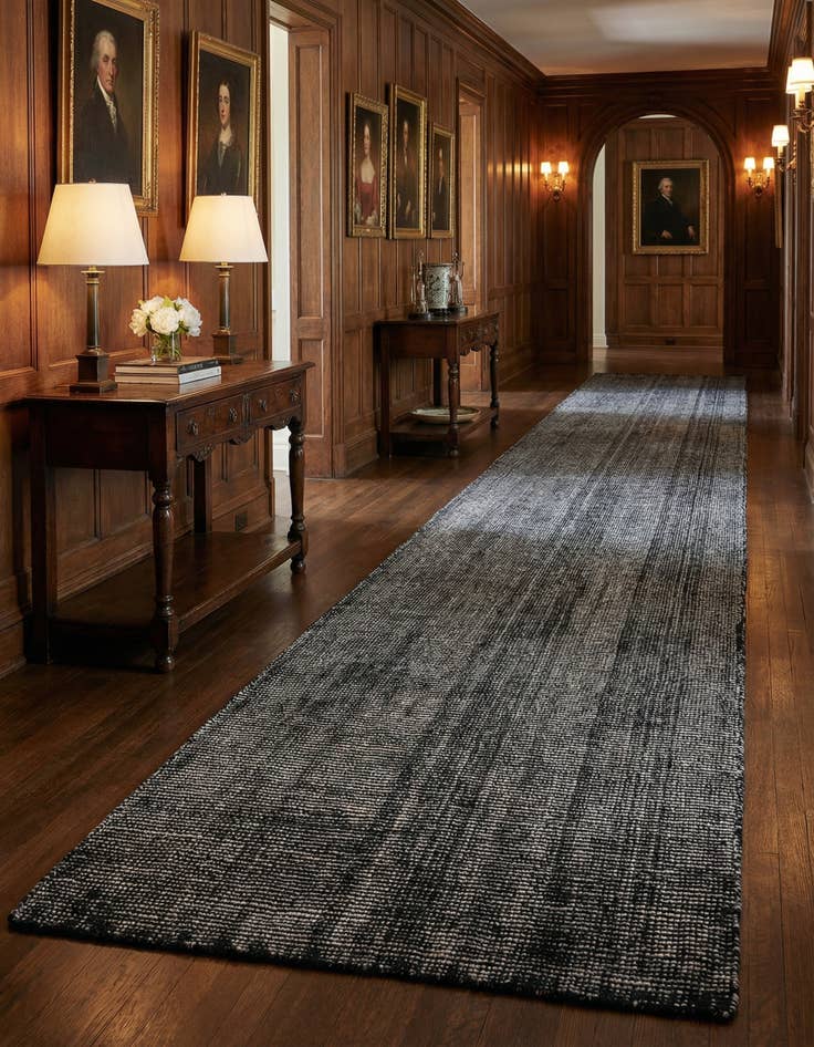 Detail image of 2' 7 x 13' 1  Hand Woven Jill Zarin English Manor Farmhouse Wool Runner Rug