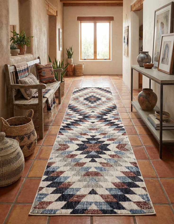 Detail image of 2' x 8' Eco Southwestern Runner Rug