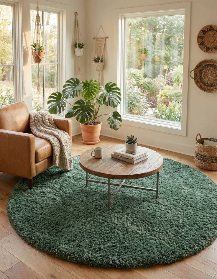 Detail image of 8' x 8' Infinity Shag Round Rug