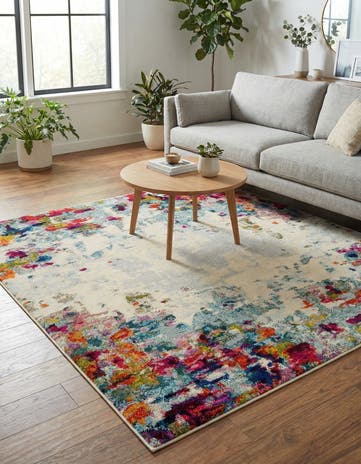 6' x 6' Washable Theia Square Rug