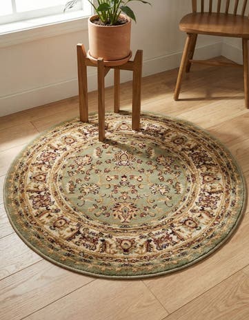3' 3 x 3' 3 Classic Agra Round Rug