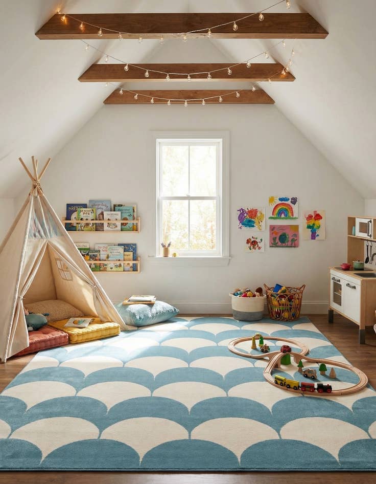 Detail image of 7' 10 x 10' Whimsy Kids Rug