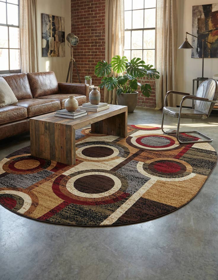 Detail image of  7' 10 x 10' Cafe Oval Rug
