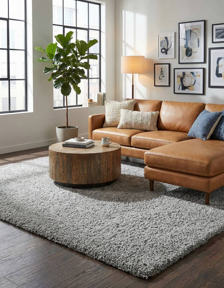 Detail image of 6' 9 x 10' Zermatt Shag Rug