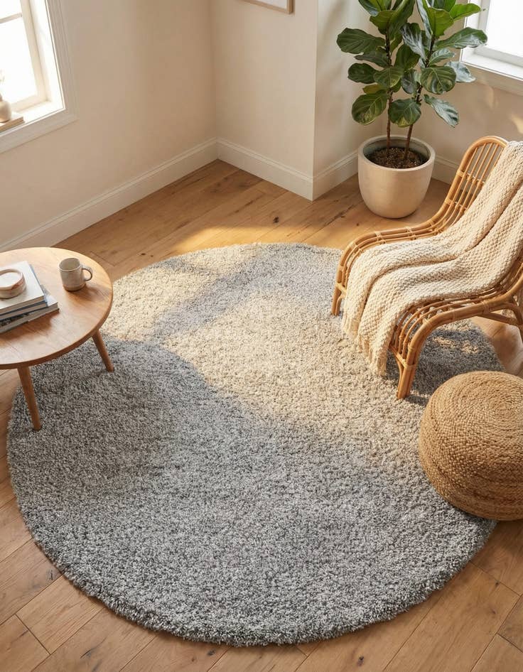 Detail image of 6' 7 x 6' 7 Zermatt Shag Round Rug