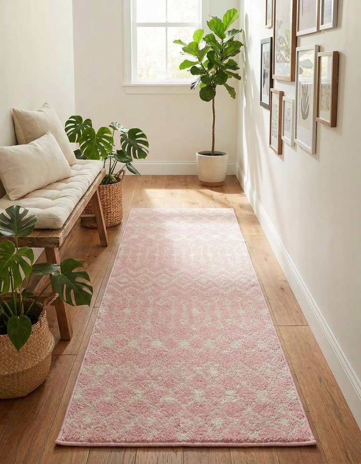 Detail image of 2' x 5' 3 Moroccan Trellis Runner Rug