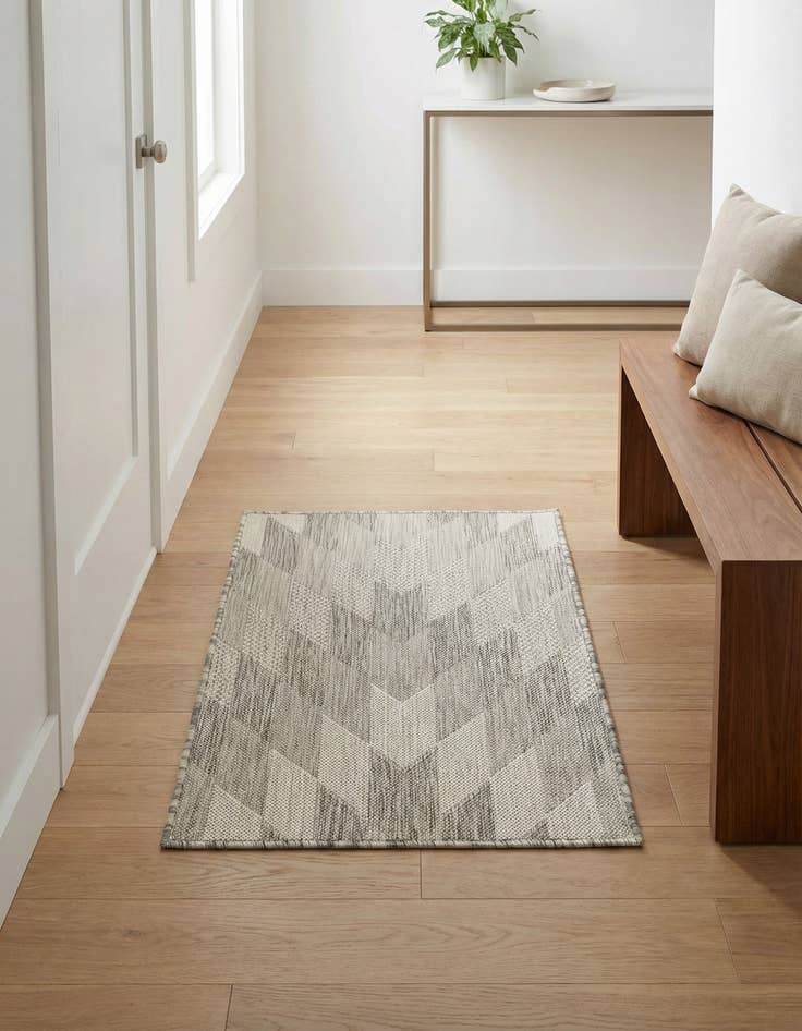 Detail image of 2' x 3'  Washable Modern Indoor / Outdoor Rug