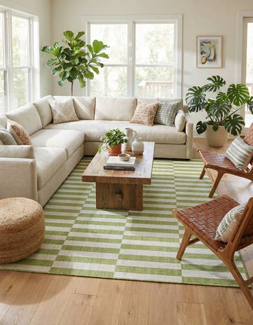 9' x 12' Easy-Clean Ribbon Indoor / Outdoor Rug