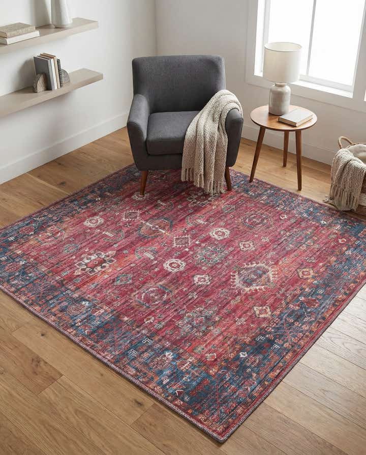 5' 3 x 5' 3 Washable Maahru Square Rug