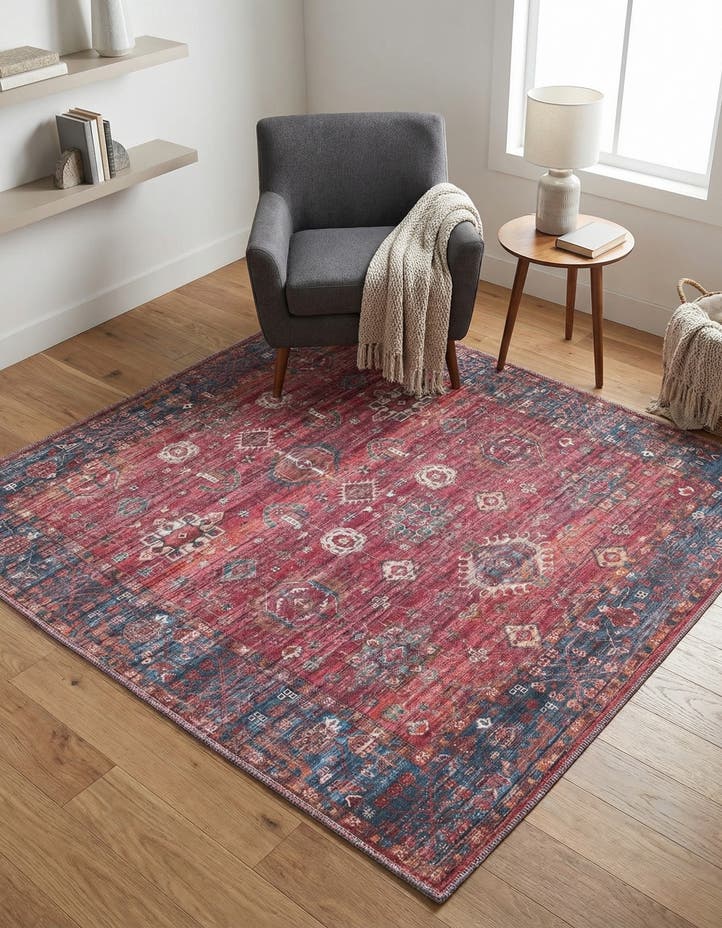 5' 3 x 5' 3 Washable Maahru Square Rug