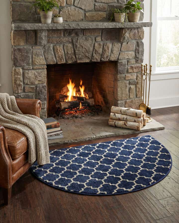 2' 7 x 4' Lattice Hearth Rug