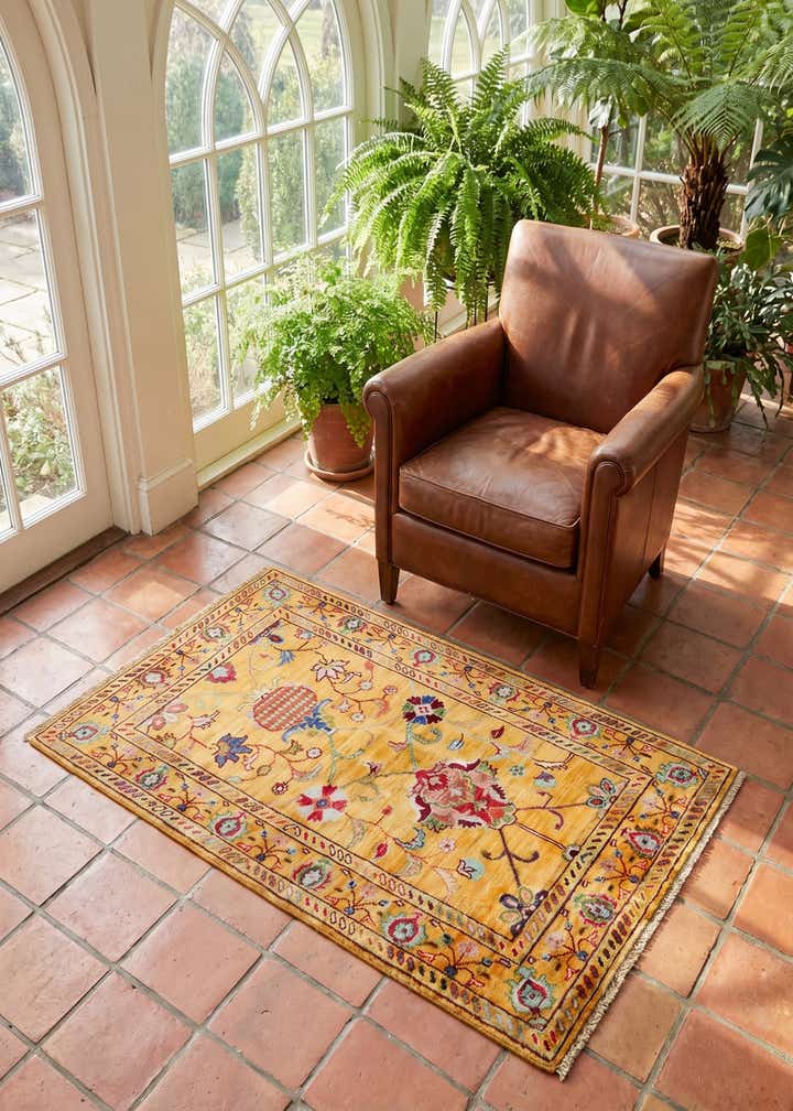 2' 7 x 4' Hand Knotted Ariana Ziegler Rug