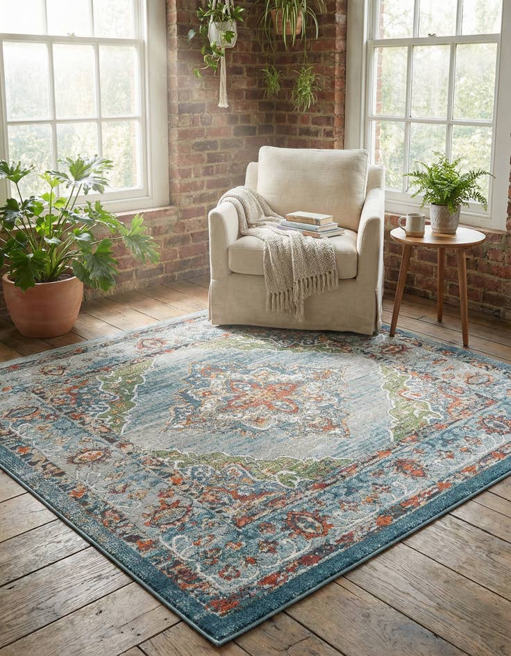 Detail image of 6' x 6' Isabella Square Rug