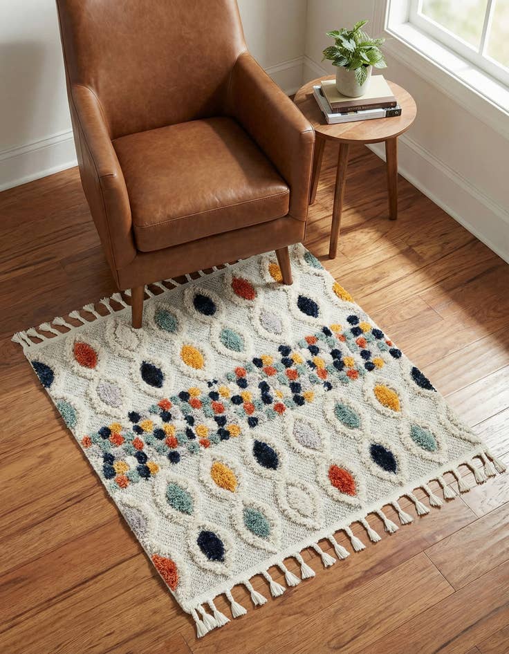 Detail image of 3' 3 x 3' 3 Cherokee Square Rug